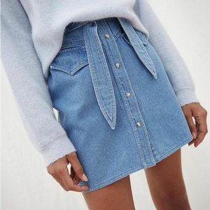 Nanushka Denim High Waisted Mini Skirt